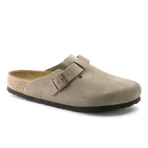 Birkenstock Boston soft footbed clogs taupe womans 10 NARROW